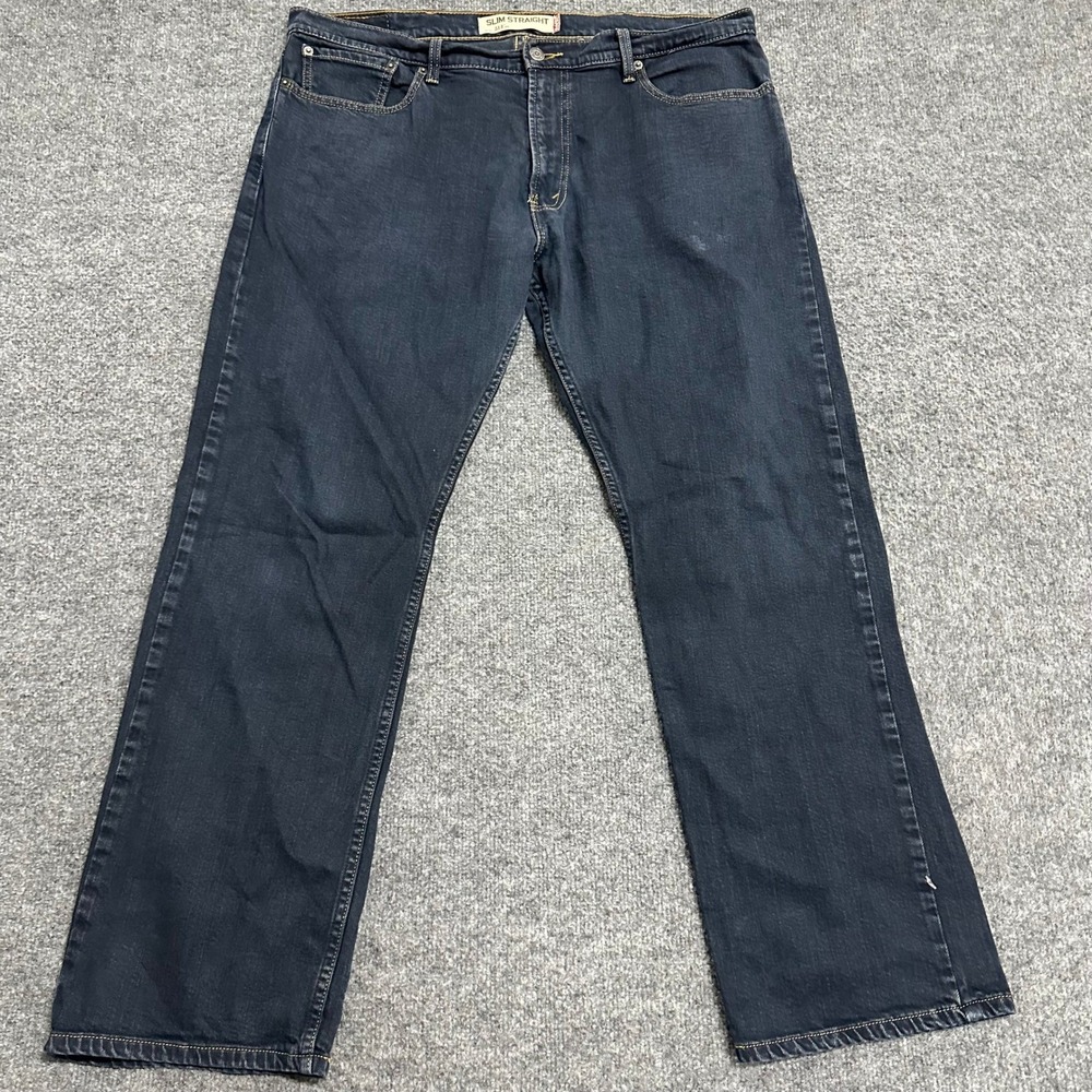 Levi's Jeans Mens Size 38x30 Dark Wash 514 Slim Straight Stretch Denim Blue